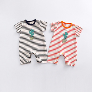 Productos de Venta Caliente en China: Mameluco de Algodón para Bebé con Tejido de Punto Suave a Rayas - Product Image 2