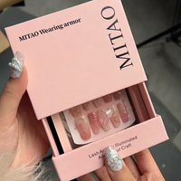 Boîtes en papier rigides magnétiques personnalisées de petite taille avec logo imprimé pour l'emballage des ongles artificiels et des faux cils