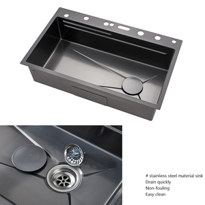 Évier de cuisine <span class=keywords><strong>Aida</strong></span> moderne anti-rayures en acier inoxydable 304, multifonction, avec affichage numérique LED et cascade, lave-tasses, pour hôpital - Product Image 4