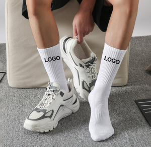 Calcetines Deportivos de Algodón Blanco Personalizados Populares, Calcetines de <span class=keywords><strong>Tenis</strong></span> con Logotipo Personalizado <span class=keywords><strong>para</strong></span> <span class=keywords><strong>Hombre</strong></span> - Product Image 4