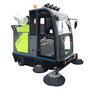 New Design Supnuo SBN-2000AC plastic carpet floor crumb brushes floor sweeper fully enclosed cab fog cannon for sale