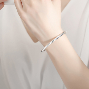 Wholesale Women's 925 Sterling <b>Silver</b> <b>Charm</b> <b>Bracelets</b> Polished Classic Style Bangles Gift Weddings Parties Engagements - Product Image 2