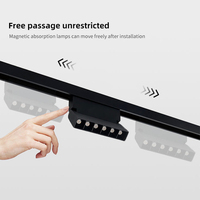 Lampe sur rail Led magnétique réglable en fer et aluminium, montage en Surface, 6W 12W 18W 20W 24W 30W 40W, 10 pièces