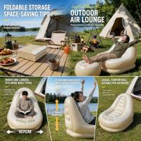 Canapé gonflable moderne d'extérieur avec pompe à air électrique, inclinable et pliable, pour festivals de musique, matelas portable, idéal pour les loisirs et le camping