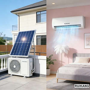 Système solaire de climatisation Ruikang Factory 12000 BTU/1,5 CV ACDC pour usage domestique quotidien, climatiseur 12000 BTU à vitesse fixe - Product Image 6