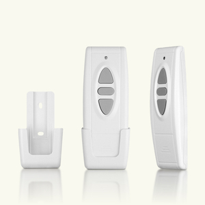 Télécommande en plastique ABS 433 MHz avec portée de 100 m pour projecteur électrique et rideaux motorisés, base murale incluse - Product Image 1