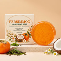 Savon nourrissant au kaki, parfum frais, ne dessèche pas la peau après utilisation, savon pour tout le corps, savon au kaki pour personnes âgées, savon désodorisant en barre