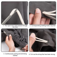 Outil de passage de cordon, clip de passage de cordon à ressort flexible, accessoire de couture multifonctionnel pour le bricolage