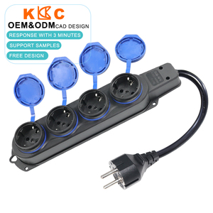 Regleta de Enchufes con 4 Tomas Cubiertas, Tipo Europeo, para Equipos de Exterior y Hogar - Product Image 1