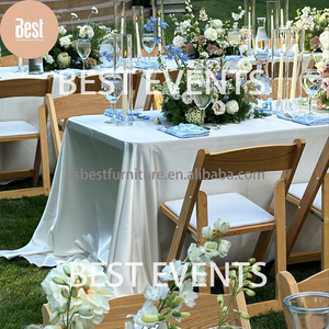 Meistverkaufter Langlebiger Moderner Outdoor-Garten Hochzeits- und Event-Klappstuhl aus Gepolstertem Hellbraunem Kunststoff - Product Image 5