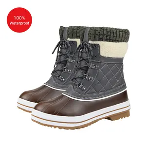 Hot Wholesale 100% Waterproof Rubber Sole Winter Warm Duck Boots for Winter Boots for Women Snow