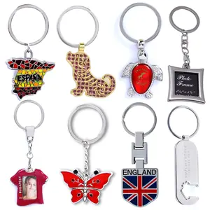 Customised Alloy Gift Souvenirs Brand Promotional Keyholder Logo Keyring 3D Custom Metal Key Ring Holder Key Chain Keychain