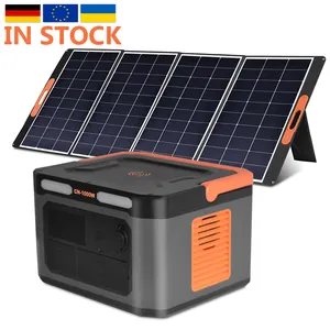 Générateur solaire de stockage d'énergie extérieur 110V 220V recharge sans fil Lifepo4 300W 500W 1000W 2000W Station d'alimentation Portable