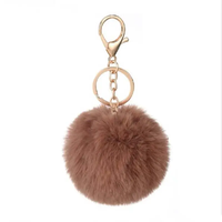 Décapsuleur porte-clés en fausse fourrure de lapin multicolore, doux et moelleux, 8 cm, avec composants en alliage de zinc, vente en gros