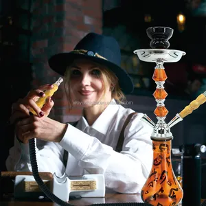 저렴한 shisha 물 담뱃대 유리 물 담뱃대 용품 2 호스 hookas 도매