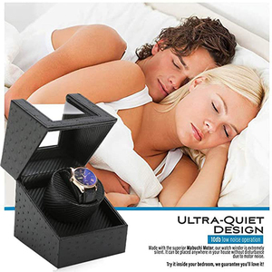 Hộp Lên Dây Đồng Hồ Đơn Tự Động, Có Mô Tơ Siêu Yên Tĩnh, Vỏ Gỗ Dành Cho Đồng Hồ Nam Nữ - Product Image 4