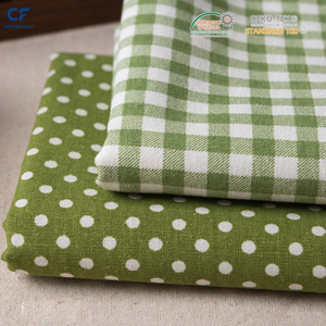 Tissu en <span class=keywords><strong>coton</strong></span> et <span class=keywords><strong>lin</strong></span> européen à carreaux, doux et lavé, style rétro, pour robes, serviettes et textiles - Product Image 1