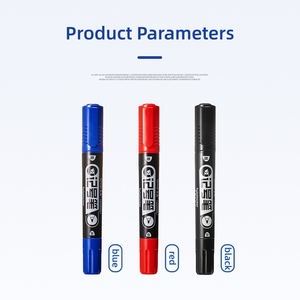 Marqueur à double pointe à base d'huile, 1,3/6 mm, lot de 10, 3 couleurs, best-seller, adapté à l'écriture sur divers matériaux - Product Image 2