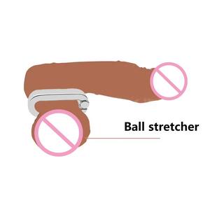 2024 Edelstahl-Ballgewicht-<span class=keywords><strong>Stretcher</strong></span> Scrotum Rechteck schwerer Hund Ring Metall-<span class=keywords><strong>Sex</strong></span>-Spielzeug für Männer - Product Image 2