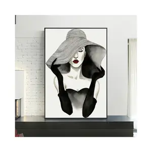 现代主义帆布海报裸体女孩背景墙卧室家居艺术装饰油画帆布海报和版画艺术图片