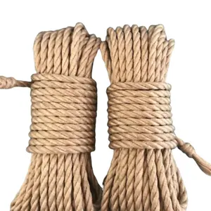 Fabriek Hoge Kwaliteit 8M * 5.5Mm 3 Stands Twist Zachte Handgemaakte Decoratie Manilla Jute Touw Prijs