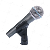 Mikrofon Vokal Profesional BETA58A BETA 58A, Mikrofon Dinamis Supercardioid Berkabel untuk Panggung