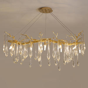 مصباح دلاية على شكل قطرة ماء كريستال فاخر حديث للمنزل والمكتب وغرفة النوم مصباح ثريا ديكور داخلي مبتكر - Product Image 4