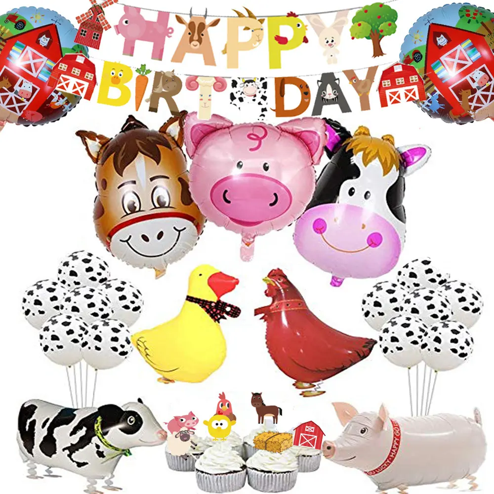 Farm Animal Party Dekoration Farm Walk Ballon Dekoration Paket Geburtstags feier liefert im Hof