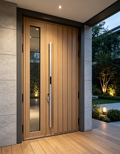<span class=keywords><strong>Porte</strong></span> <span class=keywords><strong>d</strong></span>'<span class=keywords><strong>entrée</strong></span> sécurisée moderne en acier avec cadre en aluminium, finition imitation bois <span class=keywords><strong>PVC</strong></span>, serrure intelligente, <span class=keywords><strong>porte</strong></span> extérieure isolée thermiquement - Product Image 2