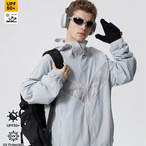 UPF <span class=keywords><strong>50</strong></span>+ Wasserdichte Atmungsaktive UV-Jacke Sonnenschutz Unisex für Einkaufen Schule Arbeit <span class=keywords><strong>Dating</strong></span> Party Festival Konzert Wandern - Product Image 1