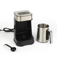 Cafetera Eléctrica Portátil de Acero Inoxidable de 700W, Diseño Anti-Quemaduras en Seco, Cafetera Turca