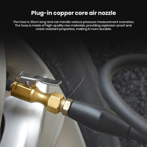 Pistolet de gonflage numérique multifonctionnel pour pneus 120 PSI, en métal, caoutchouc et ABS, outil de mesure de la pression des pneus de voiture - Product Image 5