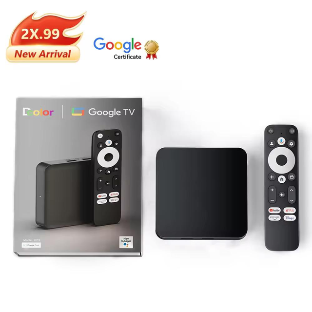Latest Model Dcolor GD2 Google Certified Android 14 TV BOX S905y4 Set Top Box 4k Tv Panel