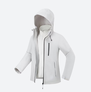 Nouvelle conception de veste softshell d'hiver 3-en-1 coupe-vent, imperméable, avec doublure en polaire, pour le sport et les activités de plein air, fermeture éclair, capuche - Product Image 2