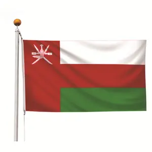 Wholesale high quality cheap flying flag Flag of Oman Custom 100% polyester campaign flag