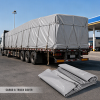 Bâche en PVC imperméable pour camion, résistante aux déchirures, avec ourlet renforcé et œillets, pour remorque de transport