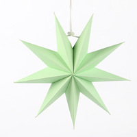 Lanterne d'étoile en papier de décoration suspendue de Noël imprimée à 9 pointes personnalisée