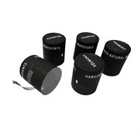 Capsules en PVC thermorétractables personnalisées avec logo en relief noir mat du fabricant, capsules en PVC thermorétractables pour vin rouge brillant, capsules en PVC