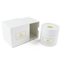 Boîte rectangulaire Unique en forme de cylindre, encens, bougie, Tube en papier, paquet de luxe en carton blanc, 10 Oz, diffuseur de roseaux, tiroir en papier, boîte cadeau
