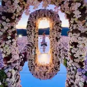 Magnifique Tapis <span class=keywords><strong>de</strong></span> Couloir Miroir pour Scène <span class=keywords><strong>de</strong></span> <span class=keywords><strong>Mariage</strong></span> ou Événement, Blanc Argent Or, pour Maison, Allée <span class=keywords><strong>de</strong></span> Fête ou Décoration <span class=keywords><strong>de</strong></span> <span class=keywords><strong>Mariage</strong></span> - Product Image 3