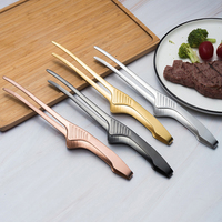 Pinces à barbecue en acier inoxydable antidérapantes Ustensiles de cuisine pour servir des aliments Salade Camping Barbecue & Buffet