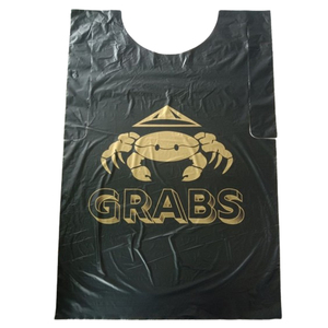 Baberos Desechables de Plástico Personalizados para Adultos con Diseño de Langosta, Cangrejo, Hamburguesa, Pizza y Mariscos para Restaurantes - Product Image 5