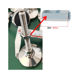 Roulettes pivotantes industrielles rétractables robustes 250 kg en aluminium. Roulettes de nivellement réglables en hauteur Iron Nylon Wheel Foot Master 60F - Product Image 5