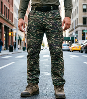 Pantalon de travail tactique multi-poches pour homme, brodé sur mesure avec logo, durable, pour uniforme de garde de sécurité, coupe droite, vente en gros