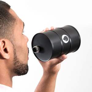 Gourde à liqueur de 27 oz, la plus grande capacité, noire et verte, à fond de baril, pour la promotion, pour l'Espagne, Howard <span class=keywords><strong>MacLaren</strong></span> Karlsson's - Product Image 2