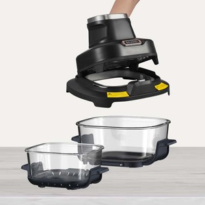 Freidora de Aire Crujiente con Pantalla Táctil Digital, Olla Eléctrica Inteligente de <span class=keywords><strong>Doble</strong></span> Vidrio Sin Aceite y Ventana de Visualización - Product Image 4