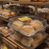 Scatola Trasparente in PET per Torte, Contenitore in Plastica con Coperchio a Cerniera per Esposizione di Dolci da Pasticceria, Logo Personalizzabile