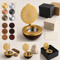 Quemador de Incienso de Madera y Metal con Logotipo Personalizado para Aromatizar el Hogar