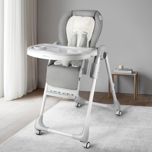 Asientos de comedor con espalda descubierta para niños y adultos, asiento elevador compacto para alimentación, portátil, certificado, silla alta apilable - Product Image 1