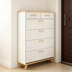 ชั้นวางรองเท้าแบบพับได้ Firefly Crafts FF 45 รุ่นปี 2024 ดีไซน์ทันสมัย ทำจากไม้เนื้อแข็ง สำหรับโรงแรม เก็บ<span class=keywords><strong>รองเท้า</strong></span>ได้ 11 คู่ เหมาะสำหรับห้องนั่งเล่น - Product Image 4